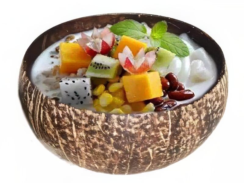 طبق إفطار مبرد من جوز الهند